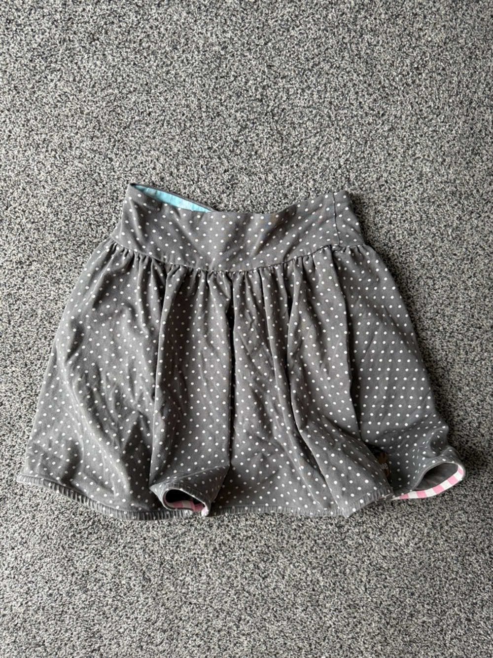 Matilda Jane Gray Polka Dot Skort with Pink Trim